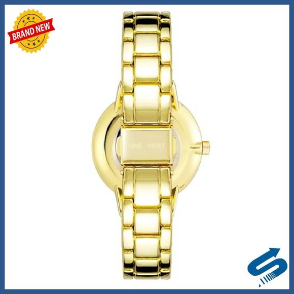 Gold-Tone Crystal Accent Watch, 36mm Case, Adjustable Bracelet main image 5